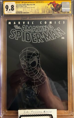 Amazing Spider-Man #36 9.8 CGC SS Signed & Sketched by John Romita Jr.! KEY: September 11th tribute issue