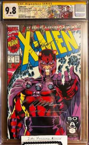 X-Men #1 Magneto Cover 9.8 CGC SS 3X Signed by Jim Lee, Scott Williams & Chris Claremont.