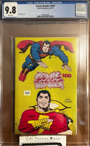 The Comic Reader #100 9.8 CGC KEY: The 1st published image of the Punisher in a preview for The Amazing Spider-Man #129!