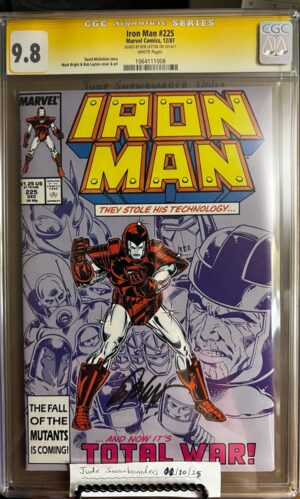 Iron Man #225 9.8 CGC SS Signed by Bob Layton KEY: Start of The Armor Wars storyline!