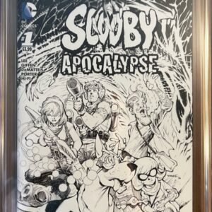 Scooby Apocalypse #1 9.8 CGC Adult Coloring Book Edition. HTF Jim Lee Sketch Cover