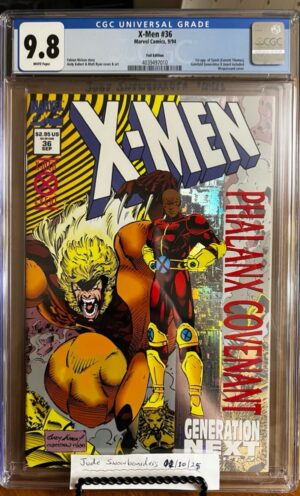 X-Men #36 Foil 9.8 CGC KEY: 1st app of Synch (Everett Thomas),