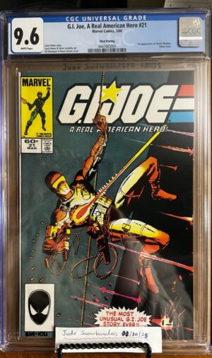 G.I. Joe: A Real American Hero #21 9.6 CGC. KEY: 3rd pnt, 1st app of Storm Shadow! Janson cover!!!!