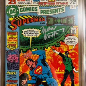 DC Comics Presents #26 9.8 CGC SS Signed by Marv Wolfman KEY: 1st team app of the new Teen Titans!