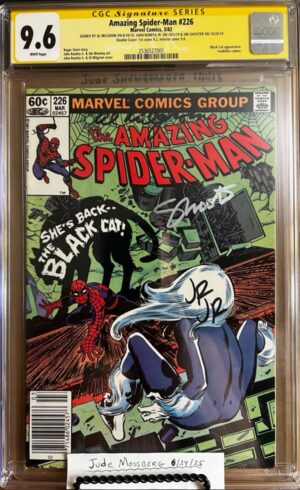 Amazing Spider-Man #226 DOUBLE COVER 9.6 NEWSSTAND CGC SS 3X Signed by Al Milgram, John Romita Jr., and Jim Shooter!