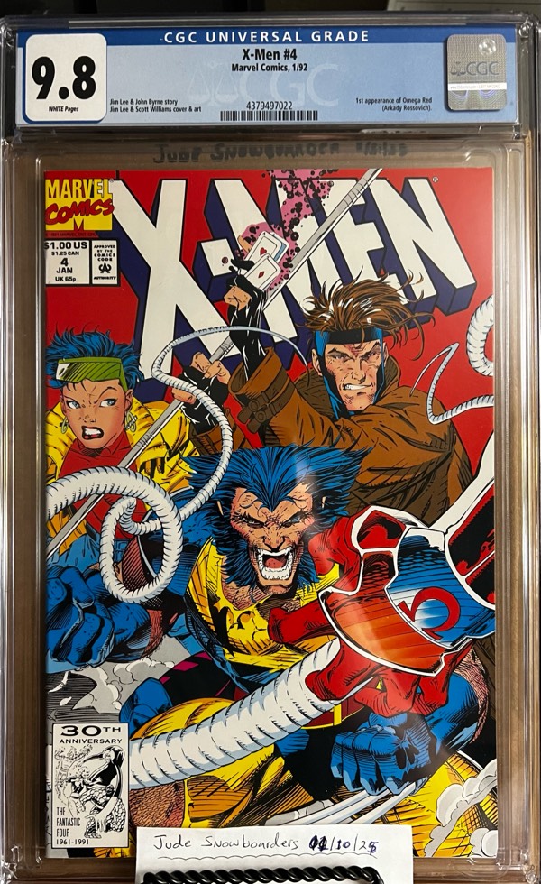 X-Men #4 9.8 CGC KEY: 1st full app of Omega Red (Arkady Rossovich), a Russian serial killer!