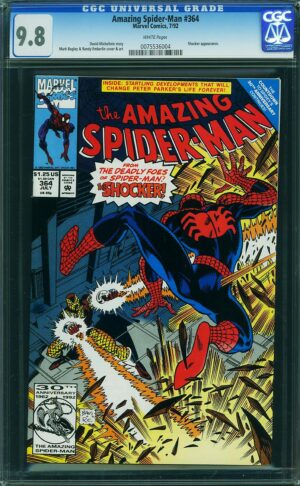 Amazing Spider-Man #364 9.8 CGC KEY: Debut of Scourge of the Underworld's white costume in a story