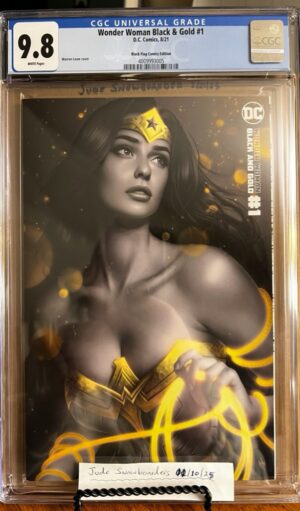 Wonder Woman: Black & Gold #1 9.8 CGC Warren Louw Exclusive Black Flag Minimal Variant!