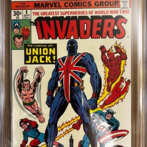 Invaders #8 9.8 CGC KEY: Union Jack joins the Invaders, 1st cover app of Union Jack!