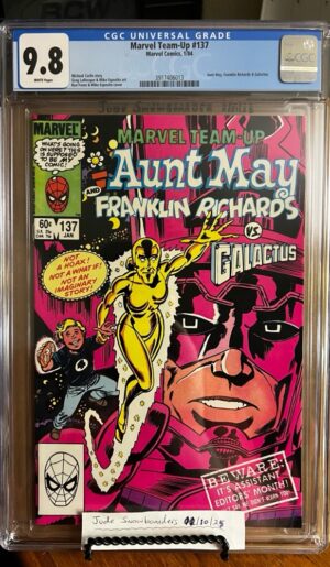 Marvel Team-Up #137 9.8 CGC KEY: 1st app of Golden Oldie, Aunt May as a Herald of Galactus!