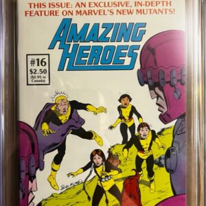 Amazing Heroes #16 9.8 CGC KEY: Preview of the New Mutants, predates Marvel Graphic Novel #4!!