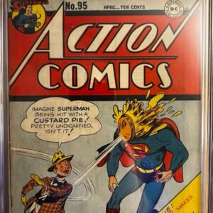 Action Comics #95 8.0 CGC 1946 Rare High Grade Superman! Prankster app.