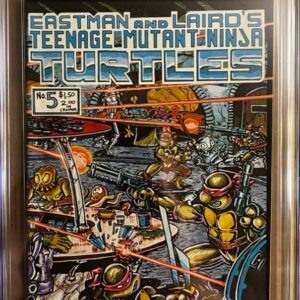 Teenage Mutant Ninja Turtles #5 9.8 CGC KEY: 1st Lettering by long time TMNT letterer Steve Lavigne