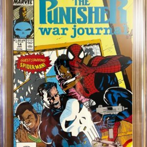 Punisher War Journal #14 9.8 CGC!  Jim Lee cover w/Spider-Man!