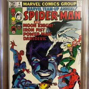 Marvel Team-Up Annual #4 NEWSSTAND 9.8 CGC KEY: Frank Miller 1st meet/team-up of Moon Knight, Daredevil, Luke Cage, & Iron Fist!