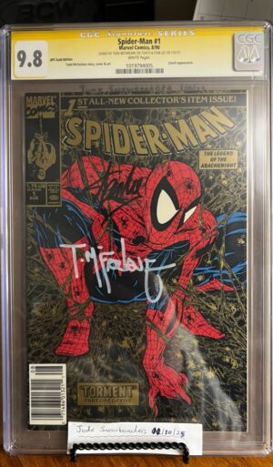 Spider-Man #1 9.8 CGC SS 2X Signed by Stan Lee and Todd McFarlane, NEWSSTAND Walmart!!