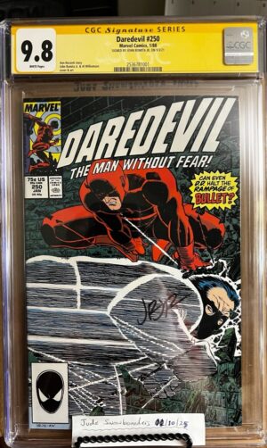 Daredevil #250 9.8 CGC SS Signed by John Romita Jr. KEY: 1st app of Bullet!