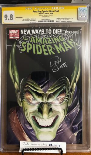 Amazing Spider-Man #568 9.8 CGC SS Signed Slott. KEY: Mr. Negative turns Brock into Anti-Venom!