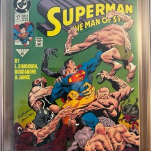 Superman: The Man of Steel #17 9.8 CGC 1st Print KEY: 1st cameo app of Doomsday