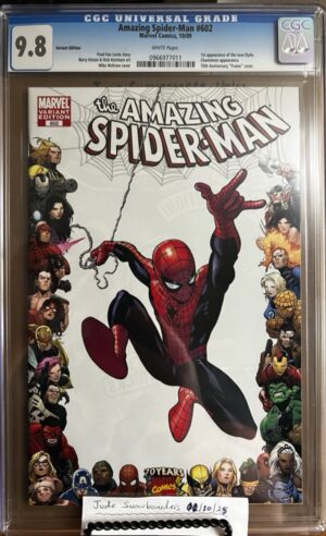 Amazing Spider-Man #602 9.8 CGC KEY: 1st app of the new Slyde, Variant cover art by Patrick Zircher