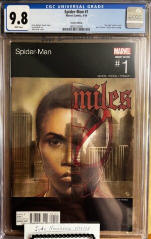 Spider-Man #1 9.8 CGC Hip Hop Cover art by Adi Granov, inspired by the album 'Illmatic' by Nas!