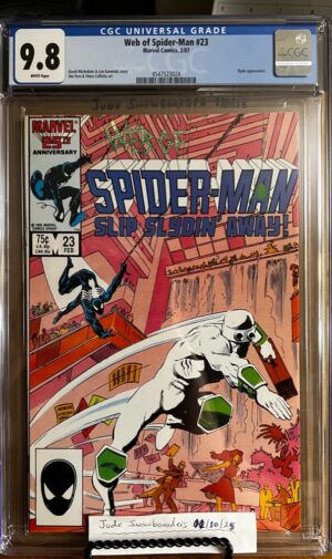 Web of Spider-Man #23 9.8 CGC Slyde app