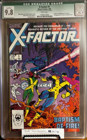 X-Factor #1 9.8 CGC Signed by Boy Layton w/COA! KEY: 2nd cameo app. Cable/1st team app of X-Factor
