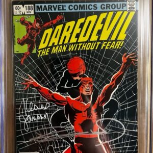 Daredevil #188 9.8 CGC SS 2X Signed by Fran Miller & Klaus Janson! KEY: 1st cameo app. Stone!