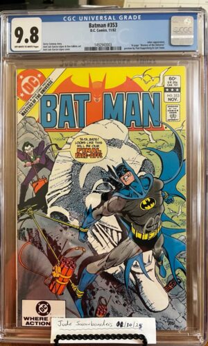Batman #353 9.8 CGC KEY: D. Grayson stands-in for Batman, 1st app Harlan Quinn!!!