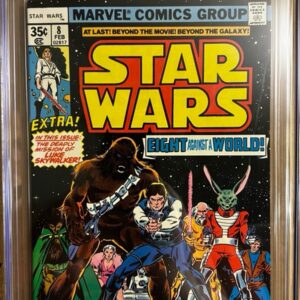 Star Wars #8 9.8 CGC KEY: HTF Pizzaz Variant!!! 1st app & Cover of Jaxxon!