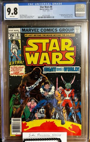 Star Wars #8 9.8 CGC KEY: HTF Pizzaz Variant!!! 1st app & Cover of Jaxxon!