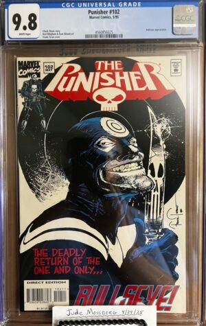 Punisher #102 9.8 CGC KEY: Iconic Cover art by Frank Teran featuring Bullseye!