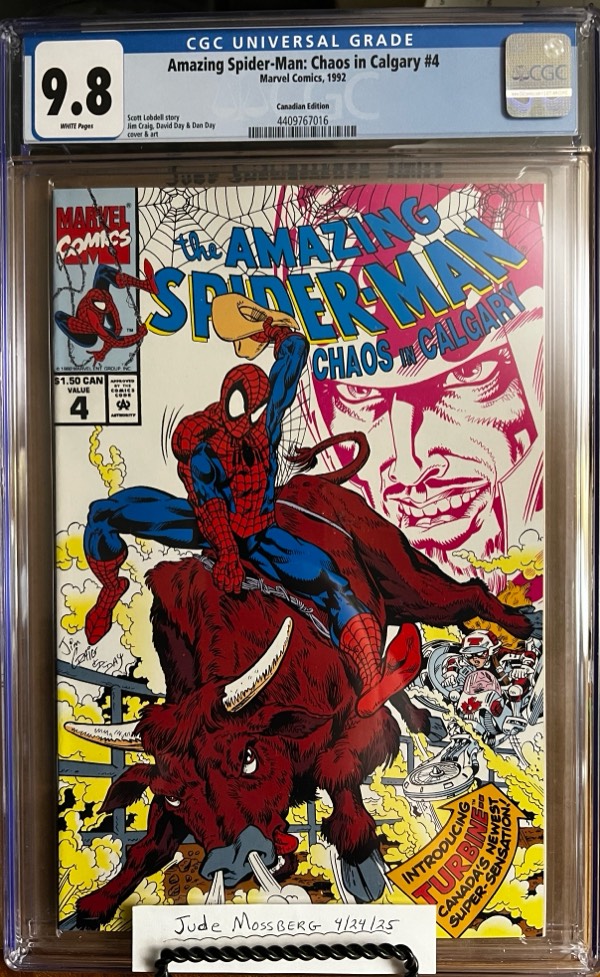 The Amazing Spider-Man: Chaos in Calgary #4 9.8 CGC KEY:
- Canadian Variant