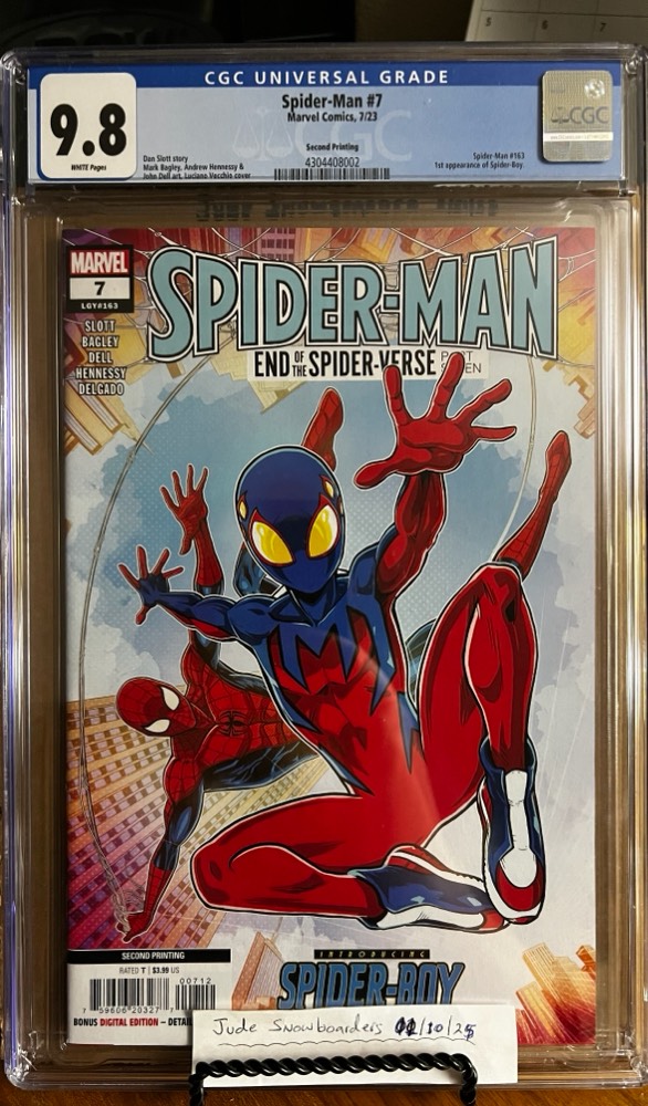 Spider-Man #7 9.8 CGC 2nd Print KEY: 1st app of Spider-Boy