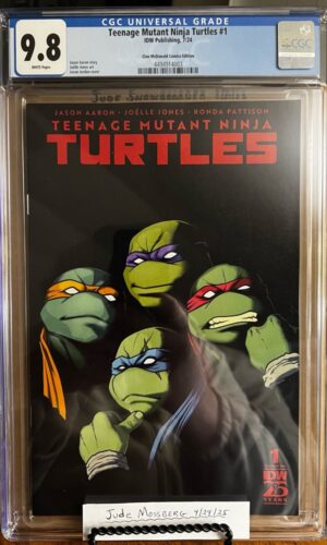Teenage Mutant Ninja Turtles #1 (Vol 6: 2024) 9.8 CGC Javan Jordan/Clan McDonald Comics Store Variant