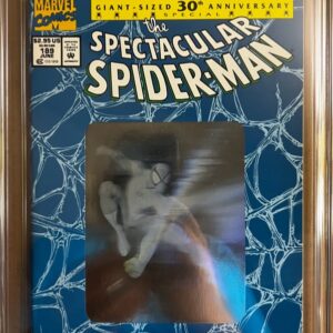 Spectacular Spider-Man #189 NEWSSTAND 9.8 CGC KEY: 1992 Hologram Cover HTF UPC!