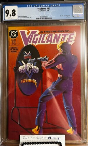 Vigilante #50 9.8 CGC KEY: Death of Vigilante, by suicide; Final issue!!