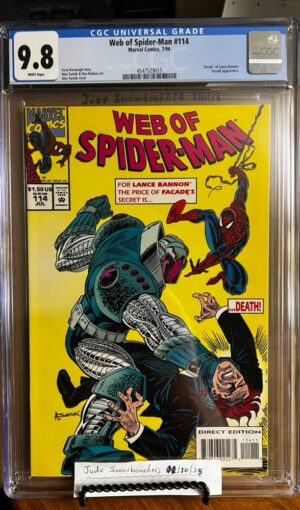 Web of Spider-Man #114 9.8 CGC KEY: 1st cameo app of Ben Reilly