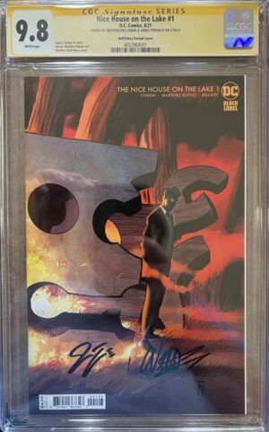 Nice House on the Lake #1 9.8 CGC SS 2X Signed by James Tynion IV & Werther Dell'Edera. KEY: 1:25 Incentive: Variant cover art by Werther Dell'Edera