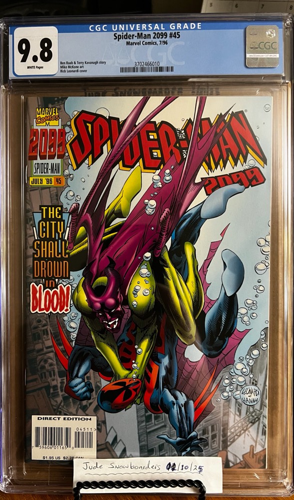 Spider-Man 2099 #45 9.8 CGC KEY: HTF/Second-to-last-issue