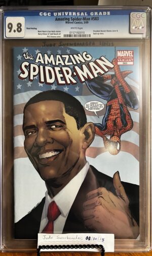 Amazing Spider-Man #583 9.8 CGC 3rd print KEY: Obama on Cover!