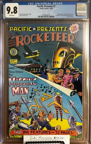 Pacific Presents #1 9.8 CGC KEY: 1st headlining issue featuring Rocketeer! Dave Stevens