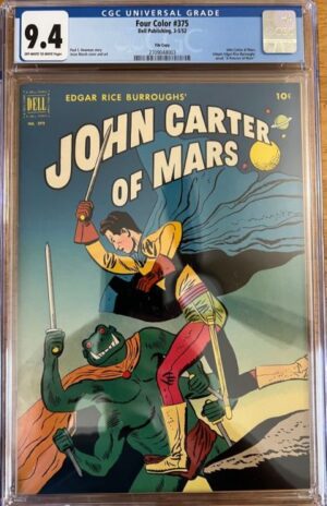 Four Color Series II #375 9.4 CGC File Copy KEY: 1st John Carter solo title! Highest Grade in World!