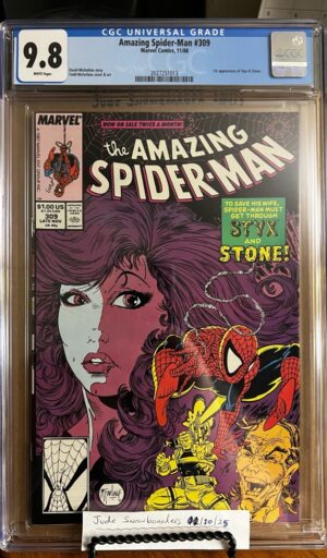 Amazing Spider-Man #309 9.8 CGC KEY: McFarlane cover, 1st team app of Styx & Stone