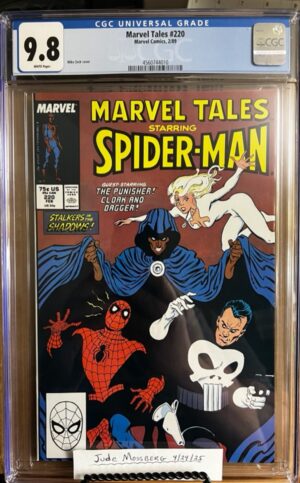 Marvel Tales #220 9.8 CGC KEY: Mike Zeck Cover: Punisher, Cloak & Dagger!