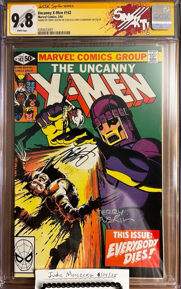 Uncanny X-Men #142 9.8 CGC SS 2X Signed by Chris Claremont & Terry Austin!!