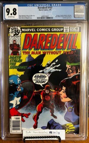 Daredevil #157 NEWSSTAND 9.8 CGC! Key: Al Milgram Cover, Avengers, Death-Stalker & Ani-Men app!