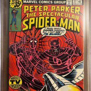 Spectacular Spider-Man #27 9.8 CGC 9.8 CGC KEY: 1st artwork on Daredevil by Frank Miller