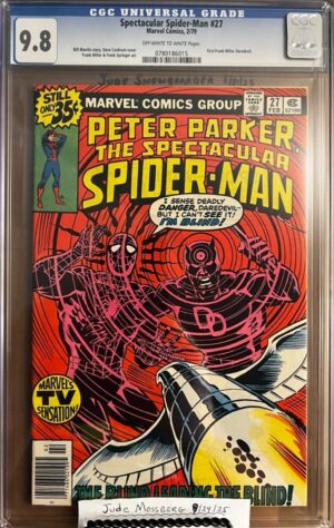 Spectacular Spider-Man #27 9.8 CGC 9.8 CGC KEY: 1st artwork on Daredevil by Frank Miller