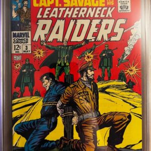 Captain Savage and his Leatherneck Raiders #3 9.8 CGC. Rare 1968 9.8. KEY: 3rd app of Captain Simon Savage